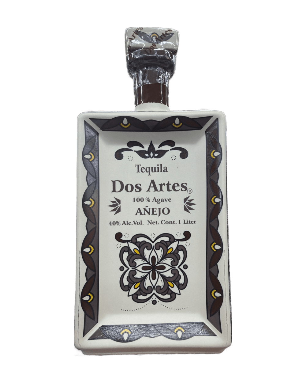 Dos Artes Añejo Tequila 1 Liter Hand-Painted Ceramic Bottle