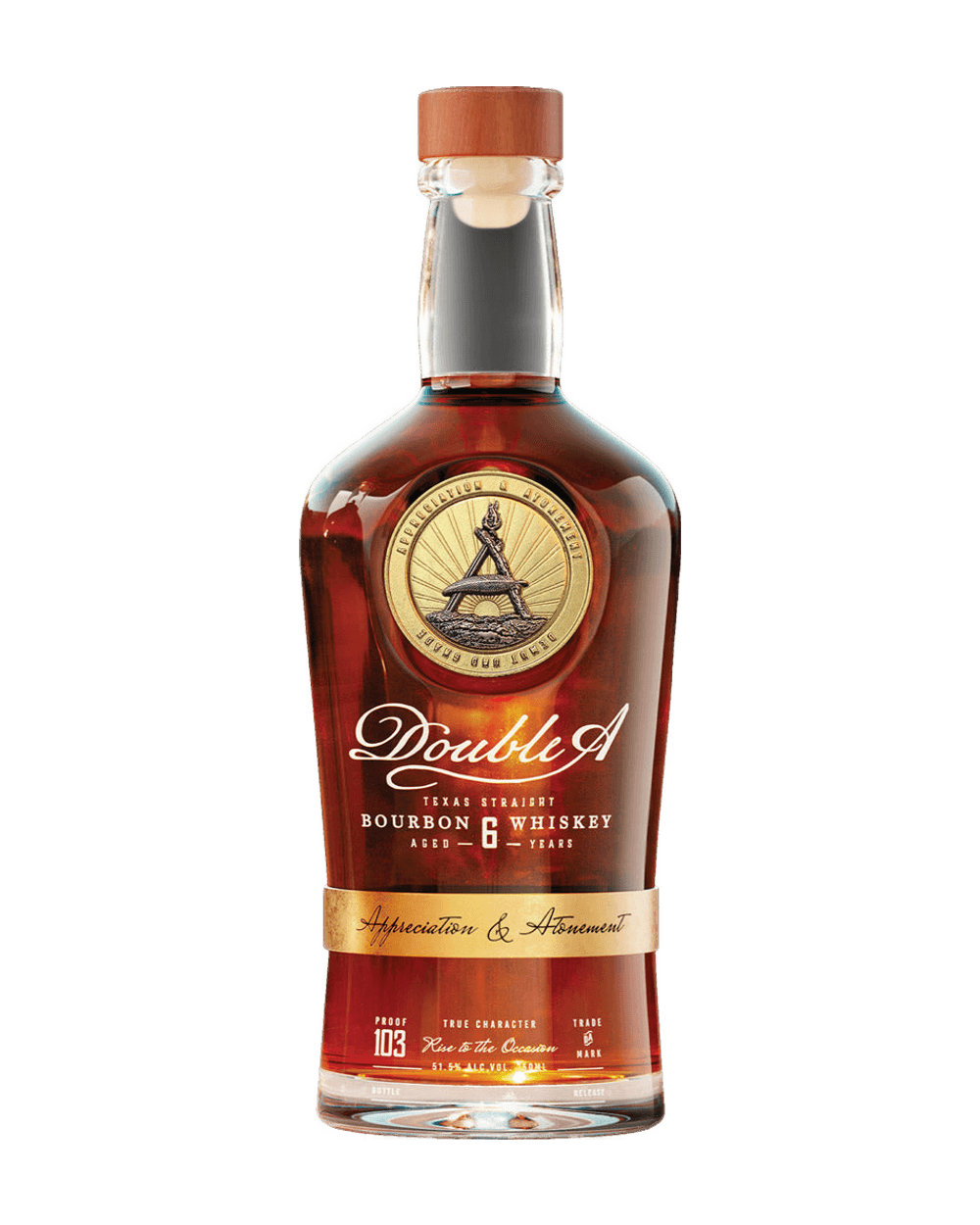 Double A Texas Straight Bourbon Whiskey 103 Proof 6 Year Old 750ml