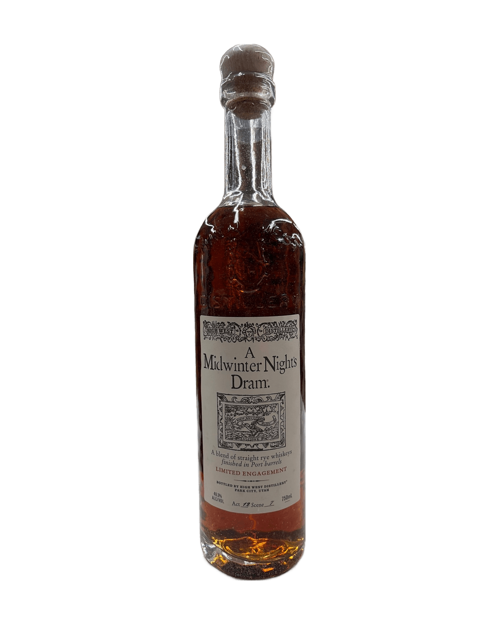 High West A Midwinter Night's Dram Whiskey, 750 mL Bottle, 98.6 Proof Act 12