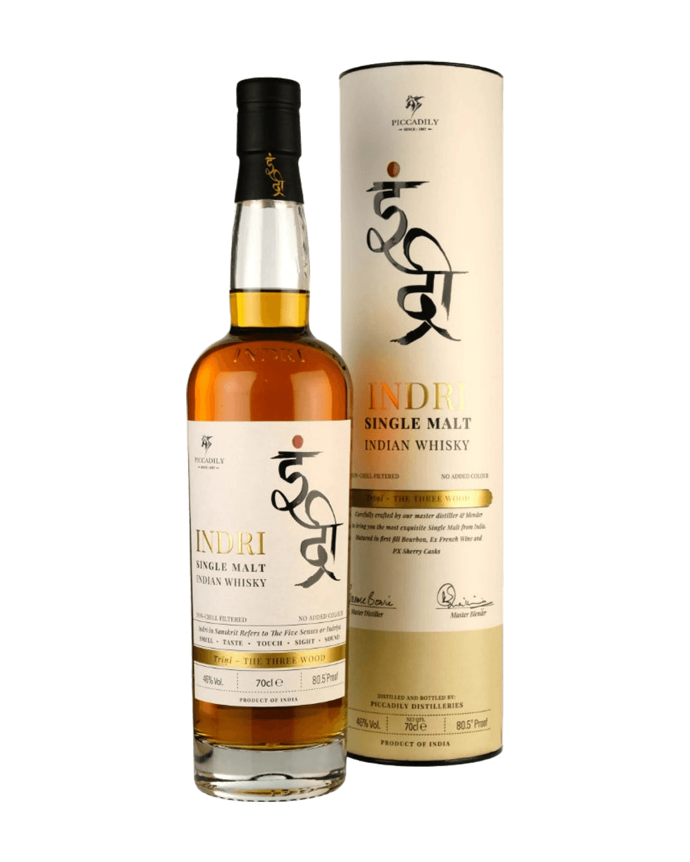 Indri Trini Indian Single Malt Whisky The Three Wood 750ml