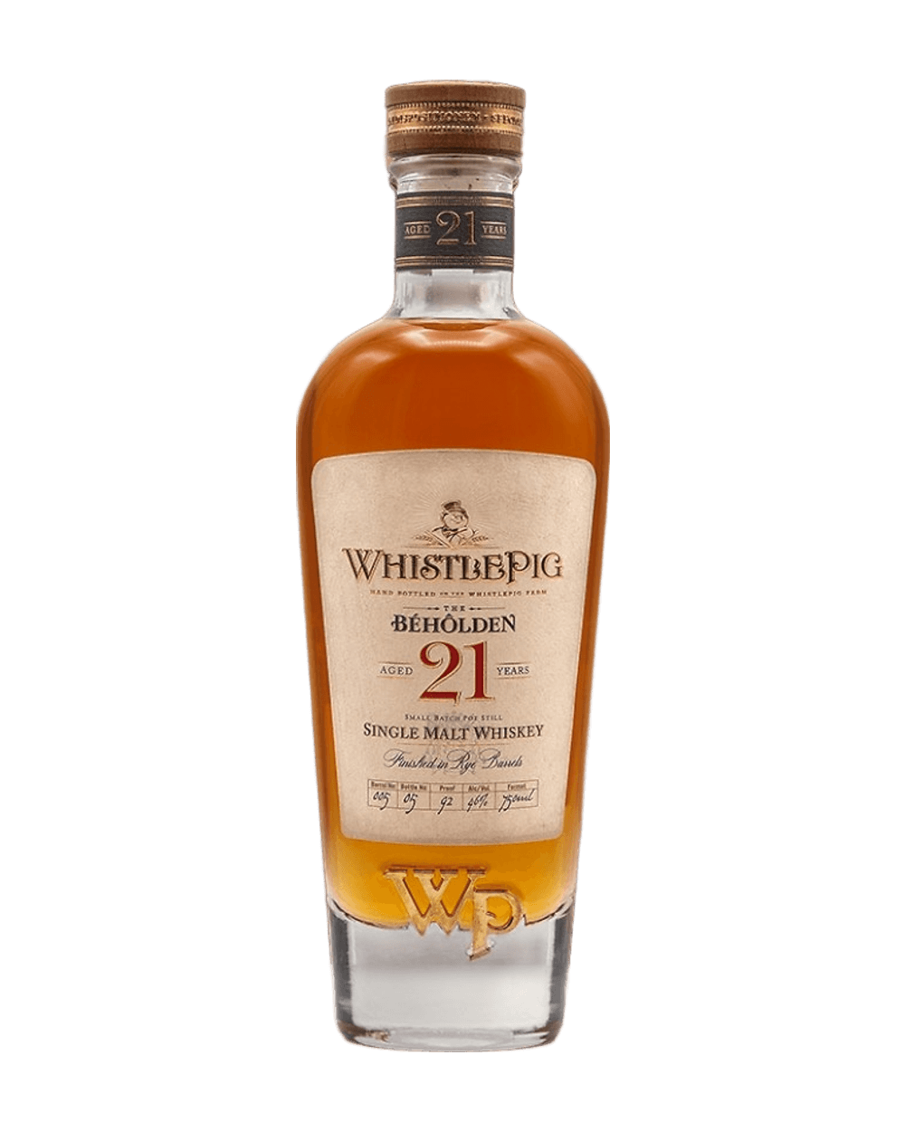 WhistlePig 21 Year Rye Whiskey in Wooden Presentation Box