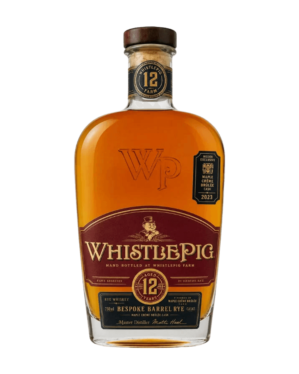 WhistlePig 12 Year Bespoke Barrel Rye Maple Crème Brûlée Cask 750mL