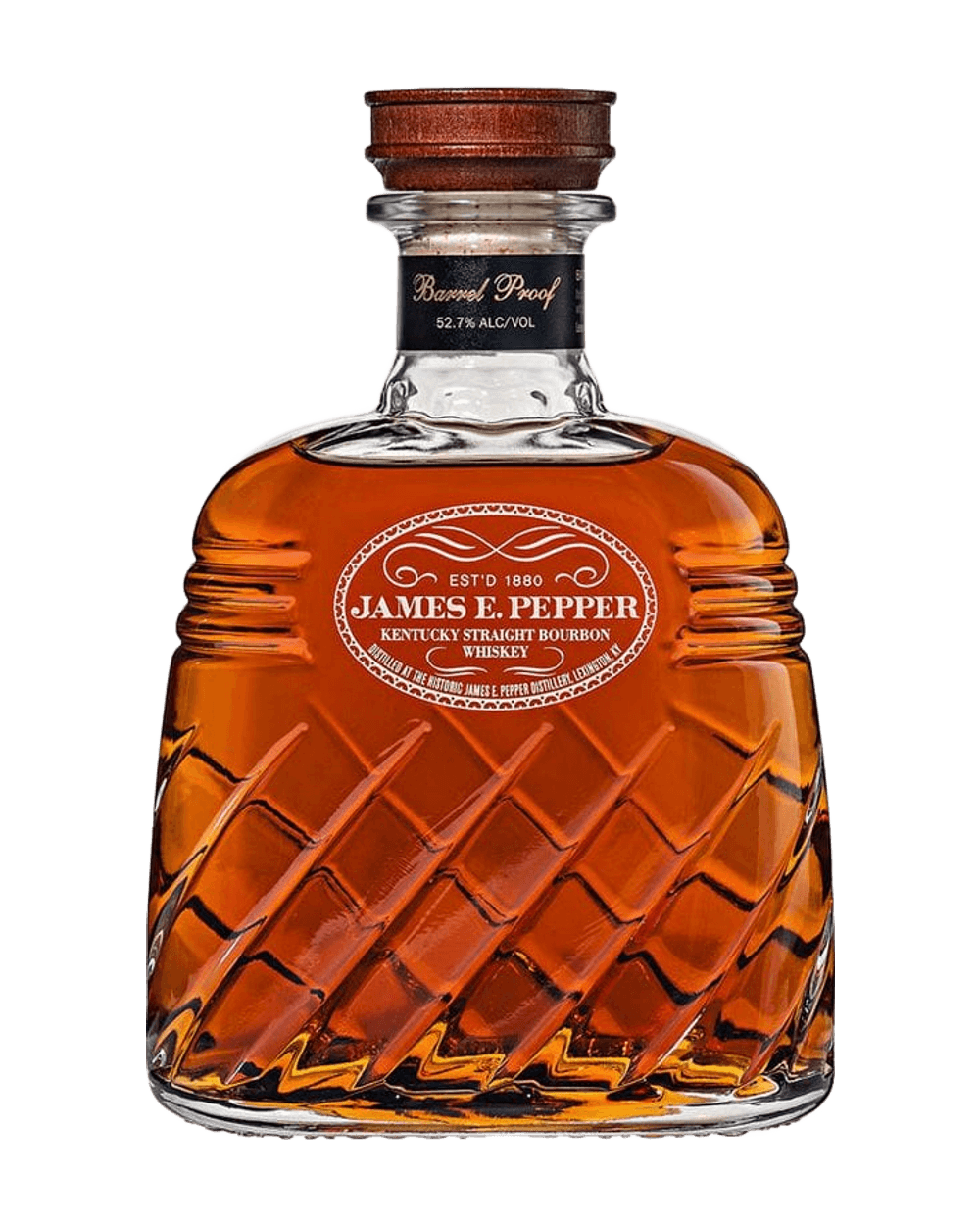 James E. Pepper Decanter Barrel Proof Bourbon Whiskey