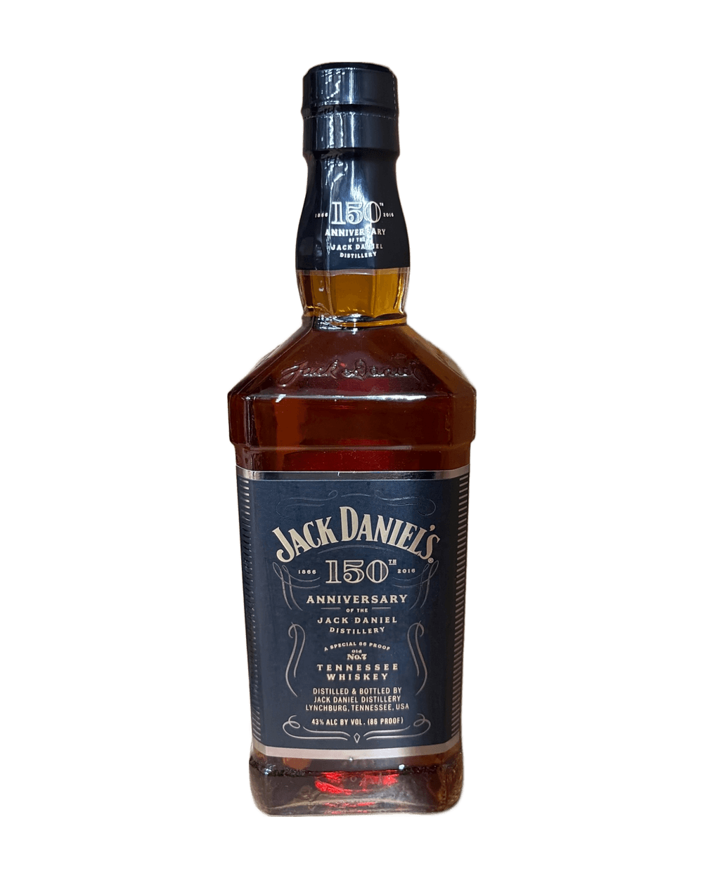 2016 Jack Daniels 150th Birthday of the Distillery 750ml empty bottle, cut seal